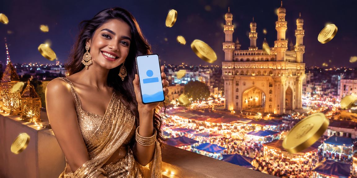 Mobile payment night market in Hyderabad